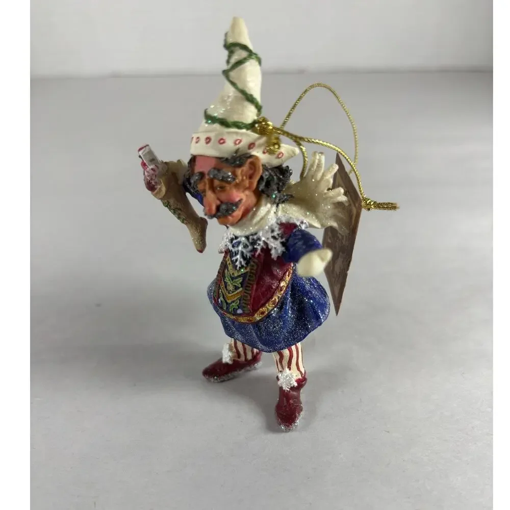 RARE Demdaco Drolleries 2003 Uncle Sam Patriotic Elf Christmas Ornament 4